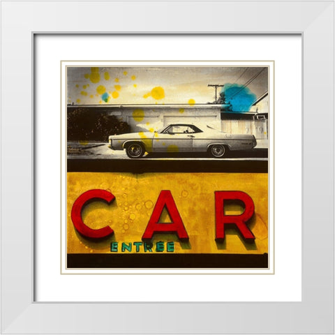Car-Entree White Modern Wood Framed Art Print with Double Matting by Olukman, Ayline