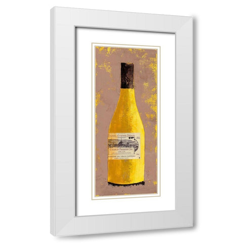 Chablis White Modern Wood Framed Art Print with Double Matting by Persillon, Francoise