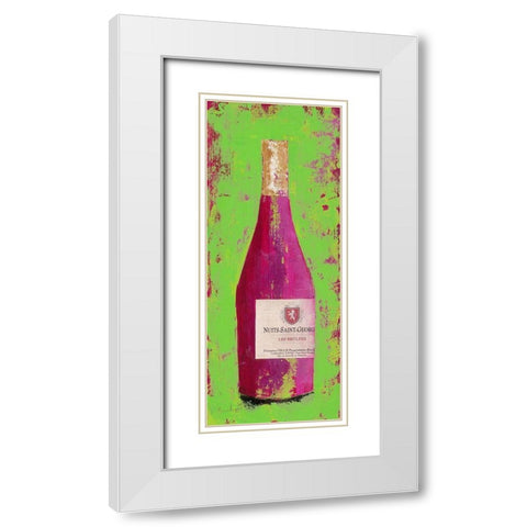 Bourgogne II White Modern Wood Framed Art Print with Double Matting by Persillon, Francoise