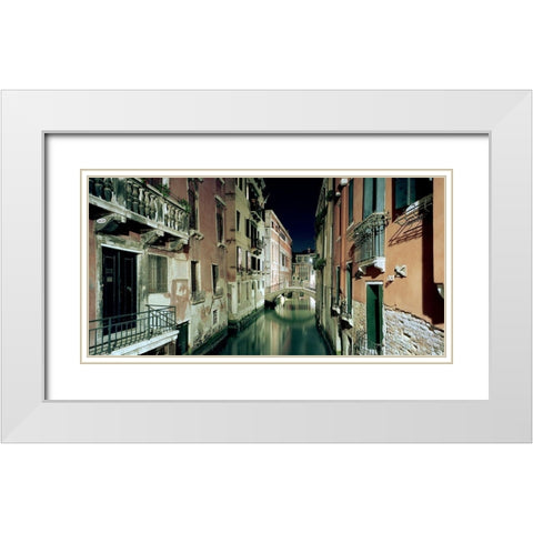 Venedig I White Modern Wood Framed Art Print with Double Matting by Seidel, Leo