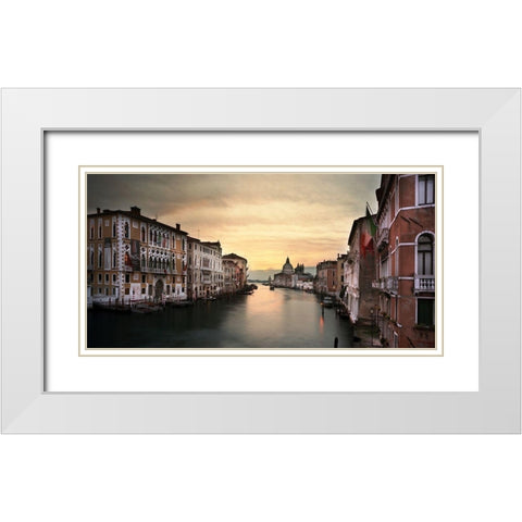 Venedig II White Modern Wood Framed Art Print with Double Matting by Seidel, Leo