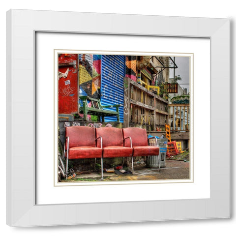 Mollusk White Modern Wood Framed Art Print with Double Matting by Terrible, Aurelien