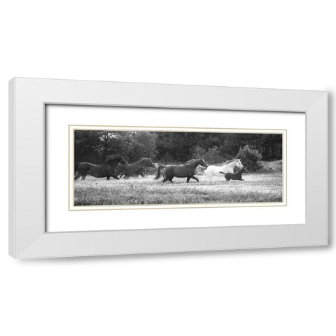 Family Together I White Modern Wood Framed Art Print with Double Matting by Llovet, Jorge