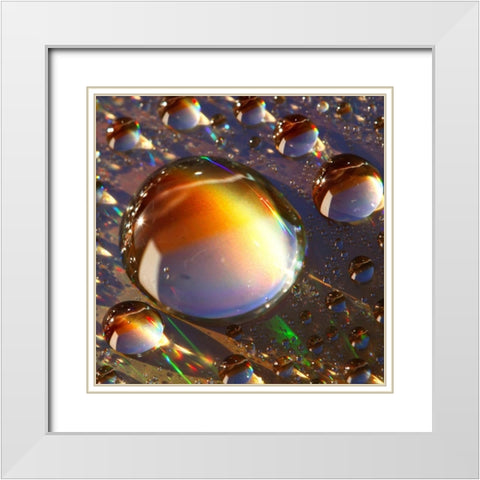 Rainbow Spectrum White Modern Wood Framed Art Print with Double Matting by Seidel, Lily Andrea
