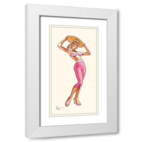 Rose soleil White Modern Wood Framed Art Print with Double Matting by Hitte, Patrick