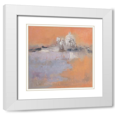 Venise III White Modern Wood Framed Art Print with Double Matting by Parise, Chantal