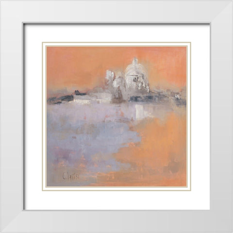 Venise III White Modern Wood Framed Art Print with Double Matting by Parise, Chantal
