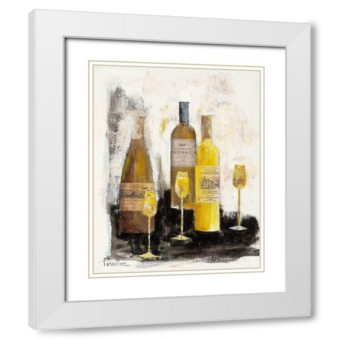 Elegante harmonie White Modern Wood Framed Art Print with Double Matting by Persillon, Francoise