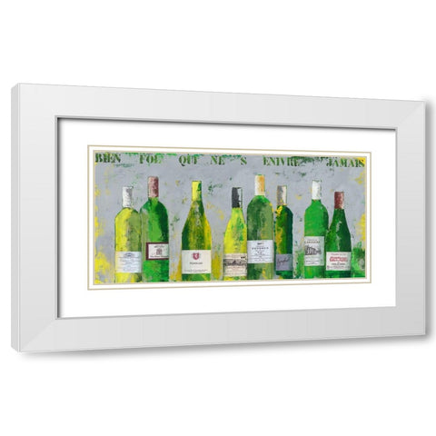 Selection de ma cave I White Modern Wood Framed Art Print with Double Matting by Persillon, Francoise