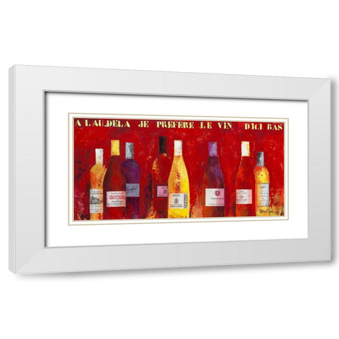 Selection de ma cave II White Modern Wood Framed Art Print with Double Matting by Persillon, Francoise