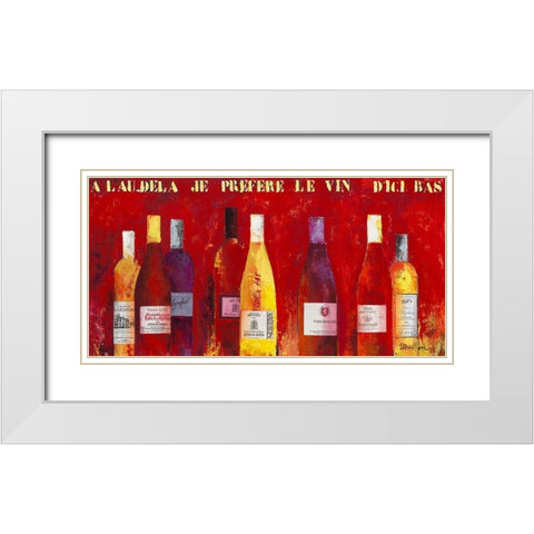 Selection de ma cave II White Modern Wood Framed Art Print with Double Matting by Persillon, Francoise