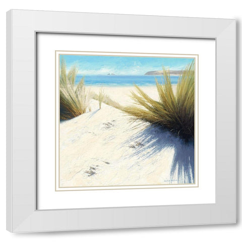 Shadow Patterns White Modern Wood Framed Art Print with Double Matting by Atkinson, Caroline