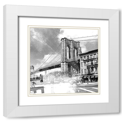 New York V White Modern Wood Framed Art Print with Double Matting by Luger, Gery