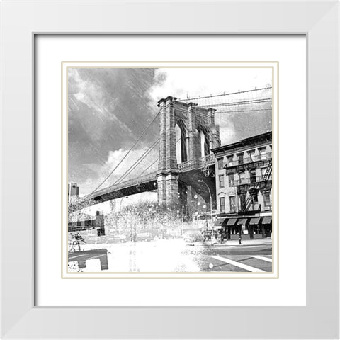 New York V White Modern Wood Framed Art Print with Double Matting by Luger, Gery