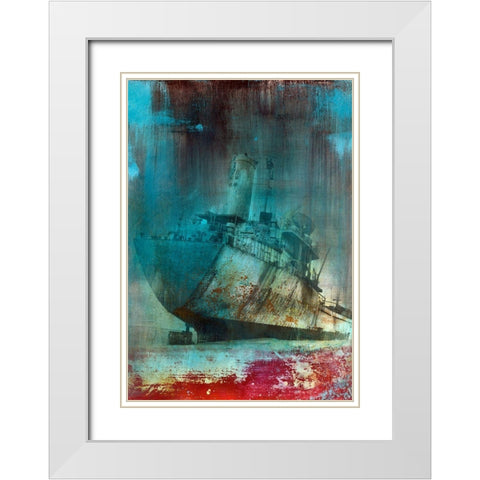 Malika I White Modern Wood Framed Art Print with Double Matting by Streicher, Tibo