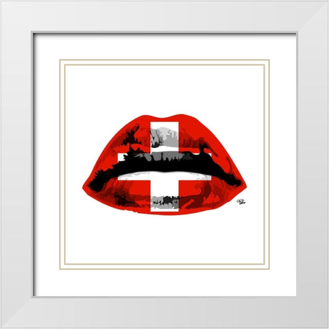 Switzerland Kiss White Modern Wood Framed Art Print with Double Matting by Paslier, Morgan