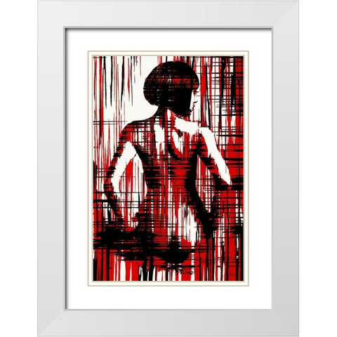 Mon Amour White Modern Wood Framed Art Print with Double Matting by Vinet, Yannick