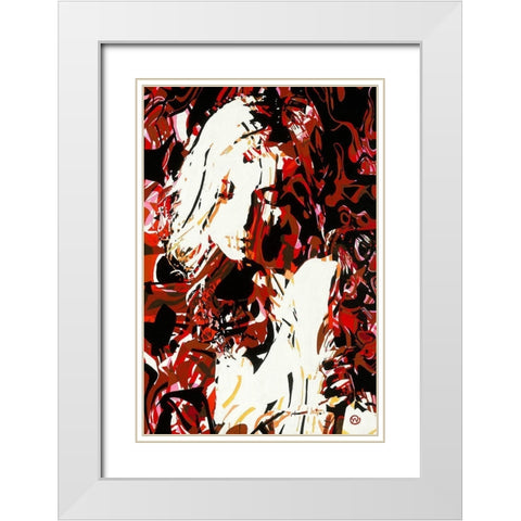 Angelique White Modern Wood Framed Art Print with Double Matting by Vinet, Yannick