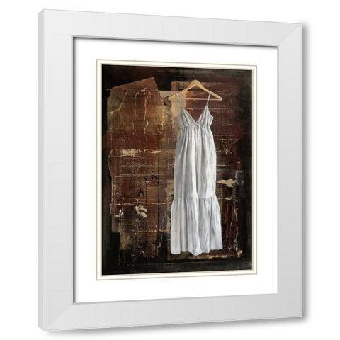 La petite robe blanche White Modern Wood Framed Art Print with Double Matting by Defontenay, Elodie