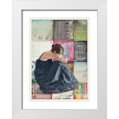 Classic 33 White Modern Wood Framed Art Print with Double Matting by Defontenay, Elodie