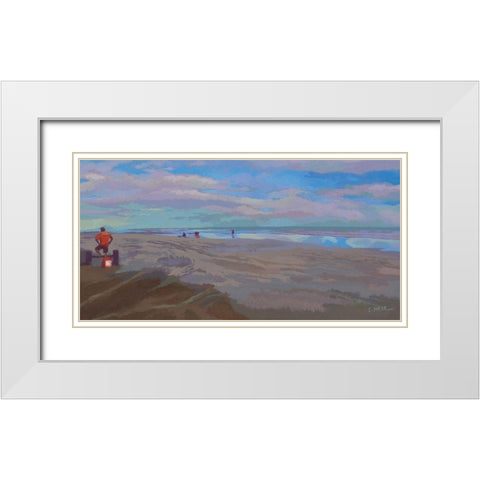 Plage de Tatajuba White Modern Wood Framed Art Print with Double Matting by Mazur-Devaux, Ewa