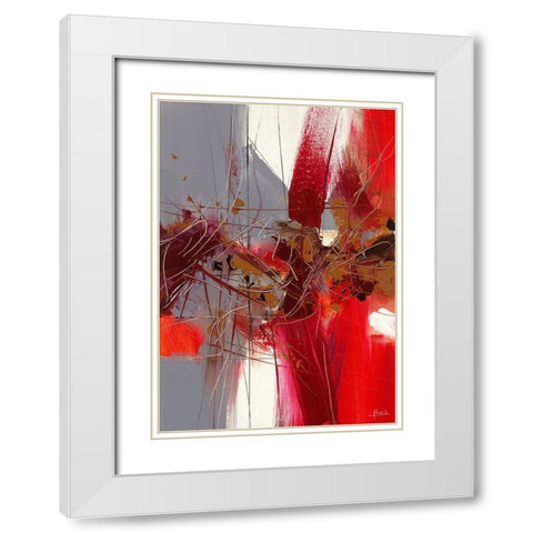 Confidences White Modern Wood Framed Art Print with Double Matting by Ball, Veronique