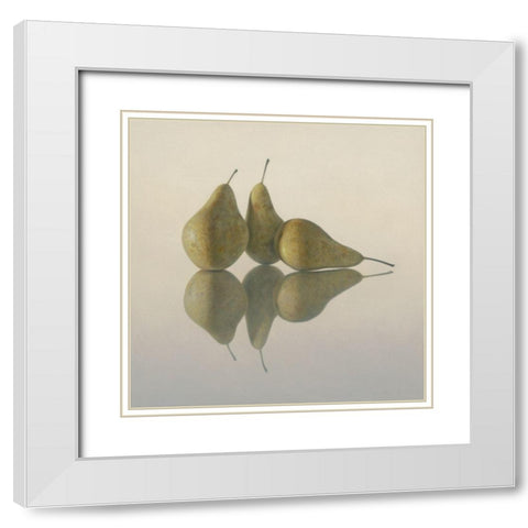 12DK1269 White Modern Wood Framed Art Print with Double Matting by Delaer