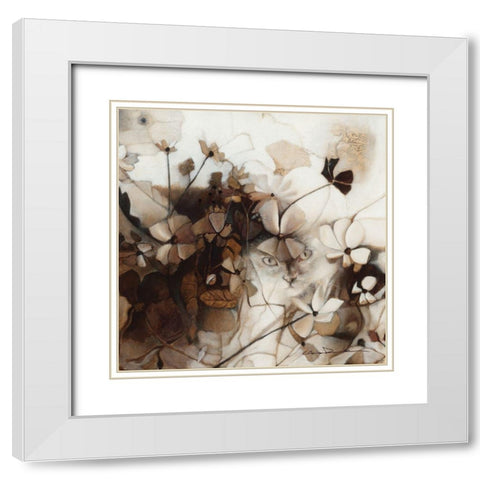 Le jardin de Tara II White Modern Wood Framed Art Print with Double Matting by Amrhein, Elvira