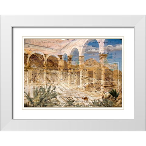 Oasis de montagne White Modern Wood Framed Art Print with Double Matting by Le Visage, J-M