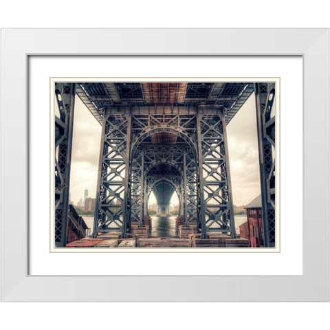 Under the Bridge - Colour White Modern Wood Framed Art Print with Double Matting by Terrible, Aurelien