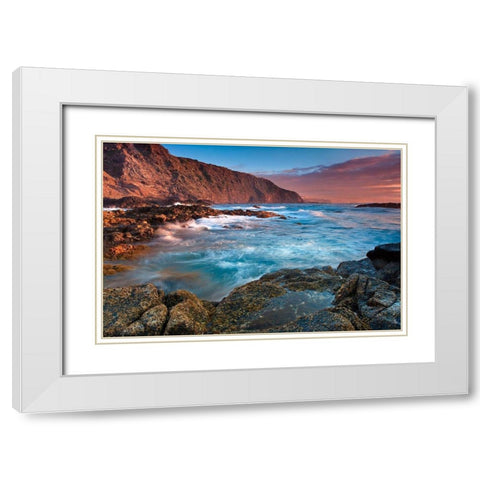 Mesa del Mar Teneriffa White Modern Wood Framed Art Print with Double Matting by Ernemann, Lothar