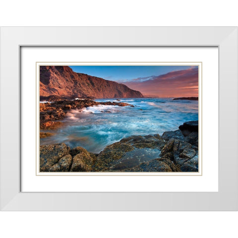 Mesa del Mar Teneriffa White Modern Wood Framed Art Print with Double Matting by Ernemann, Lothar