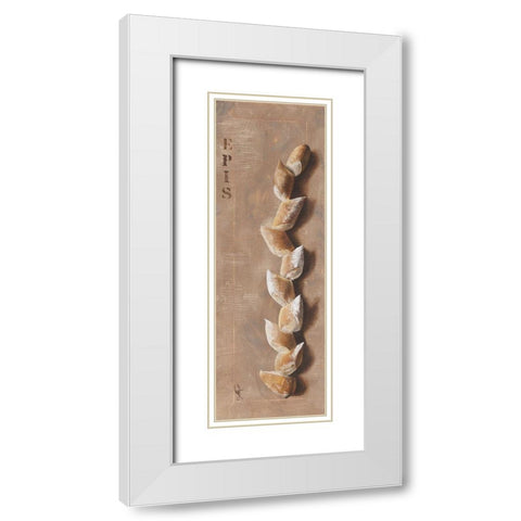 Baguette epi de ble White Modern Wood Framed Art Print with Double Matting by Defontenay, Elodie