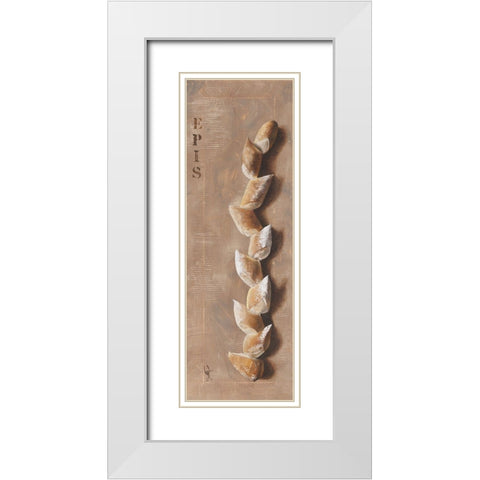 Baguette epi de ble White Modern Wood Framed Art Print with Double Matting by Defontenay, Elodie