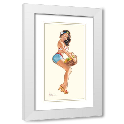 Juanita II White Modern Wood Framed Art Print with Double Matting by Hitte, Patrick