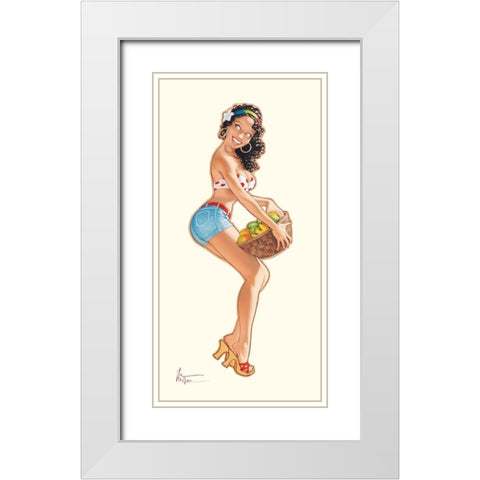 Juanita II White Modern Wood Framed Art Print with Double Matting by Hitte, Patrick
