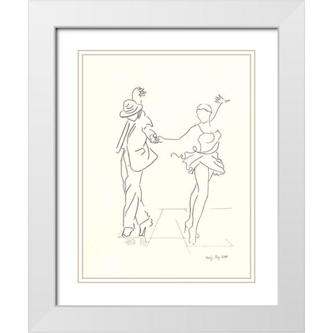 Der Checker White Modern Wood Framed Art Print with Double Matting by Schneider, Rosy