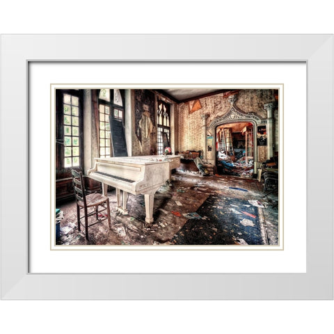 White Wing White Modern Wood Framed Art Print with Double Matting by Haker, Matthias