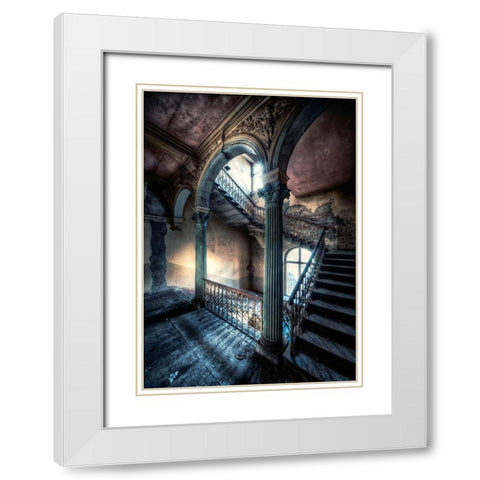 Forgotten Glory White Modern Wood Framed Art Print with Double Matting by Haker, Matthias