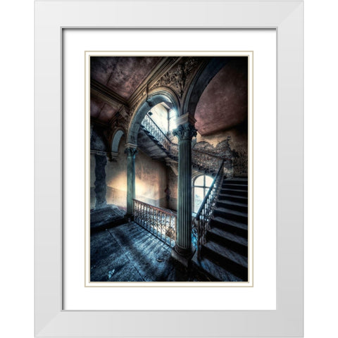 Forgotten Glory White Modern Wood Framed Art Print with Double Matting by Haker, Matthias