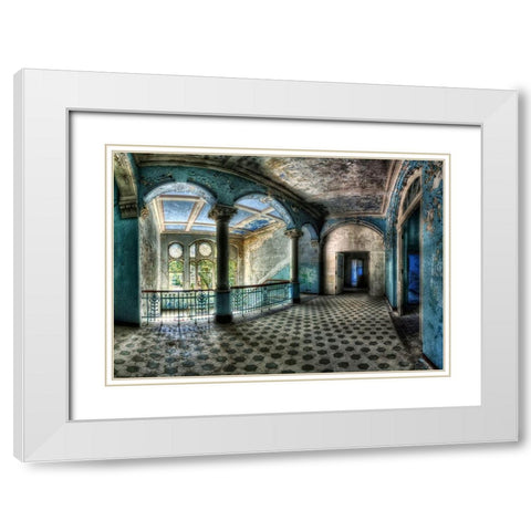 Beautiful Decay White Modern Wood Framed Art Print with Double Matting by Haker, Matthias