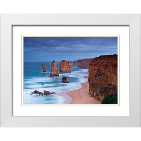 Great Ocean Road White Modern Wood Framed Art Print with Double Matting by Ernemann, Lothar