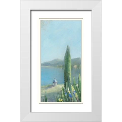 Isola Bella II White Modern Wood Framed Art Print with Double Matting by Vernageau, Sylvie