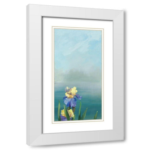 Isola Bella V White Modern Wood Framed Art Print with Double Matting by Vernageau, Sylvie