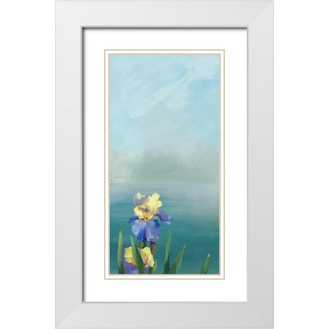 Isola Bella V White Modern Wood Framed Art Print with Double Matting by Vernageau, Sylvie