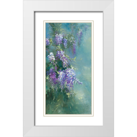 Glycine White Modern Wood Framed Art Print with Double Matting by Vernageau, Sylvie