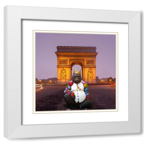 The King of Arc White Modern Wood Framed Art Print with Double Matting by Candon, Frederick