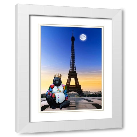 The King of Tower White Modern Wood Framed Art Print with Double Matting by Candon, Frederick