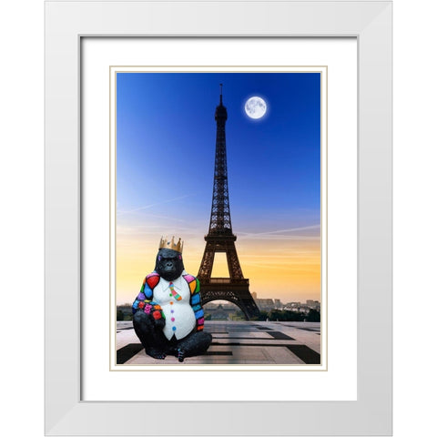 The King of Tower White Modern Wood Framed Art Print with Double Matting by Candon, Frederick
