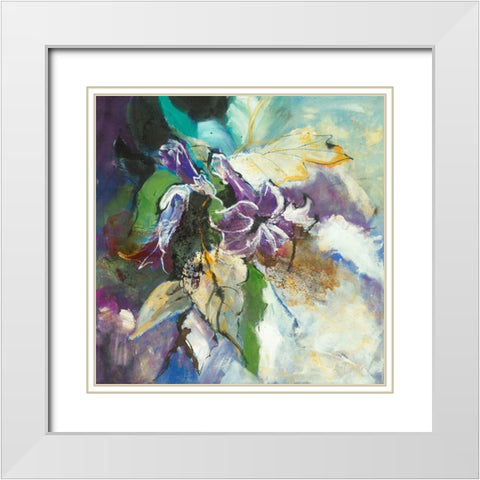 Engelstrompete White Modern Wood Framed Art Print with Double Matting by Dreyer, Ingeborg